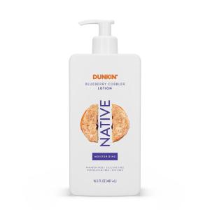 image:imageNative Body Lotion Dunkin Vanilla Sprinkle Moisturizer for Dry Skin with PlantBased Ingredients 165 ozDunkin  Blueberry Cobbler