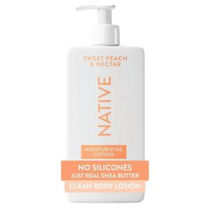 image:imageNative Body Lotion Sea Salt amp Cedar 48Hour Hydration for Dry amp Sensitive Skin Made with PlantBased Moisturizers like Shea Butter Silicone amp Paraben Free 165 fl ozSweet Peach  Nectar