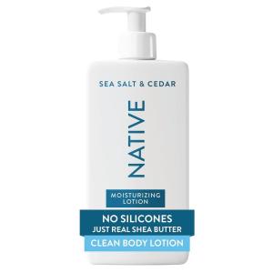 image:imageNative Body Lotion Sea Salt amp Cedar 48Hour Hydration for Dry amp Sensitive Skin Made with PlantBased Moisturizers like Shea Butter Silicone amp Paraben Free 165 fl ozSea Salt  Cedar