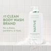 image:imageNative Moisturizing Body Wash Vanilla amp Cashmere 24Hour Hydration for Dry Skin Made with Real Shea Butter Sulfate amp Paraben Free 22 ozLily Milk  White Sage