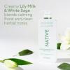 image:imageNative Moisturizing Body Wash Vanilla amp Cashmere 24Hour Hydration for Dry Skin Made with Real Shea Butter Sulfate amp Paraben Free 22 ozLily Milk  White Sage
