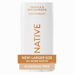 image:imageNative Aluminum Free Deodorant Desert Grass amp Sandalwood Large Size Stick 72 Hour Odor Control for Women amp Men Contains Naturally Derived Ingredients 31 ozVanilla  Sandalwood