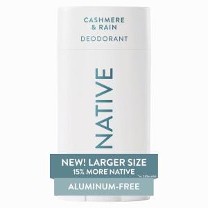 image:imageNative Aluminum Free Deodorant Desert Grass amp Sandalwood Large Size Stick 72 Hour Odor Control for Women amp Men Contains Naturally Derived Ingredients 31 ozCashmere  Rain