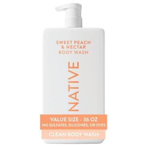 image:imageNative Body Wash for Women amp Men Cucumber amp Mint 36 oz Pump Bottle SulfateFree amp GentlePeach