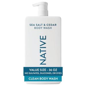 image:imageNative Body Wash for Women amp Men Cucumber amp Mint 36 oz Pump Bottle SulfateFree amp GentleSea Salt  Cedar
