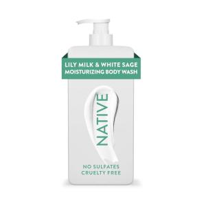 image:imageNative Moisturizing Body Wash Contains Naturally Derived Ingredients  For Women amp Men Sulfate Dye amp Paraben Free Leaving Skin Soft and Hydrated  Peach amp Orange Blossom 18 ozLily Milk  White Sage