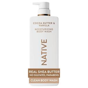image:imageNative Moisturizing Body Wash Vanilla amp Cashmere 24Hour Hydration for Dry Skin Made with Real Shea Butter Sulfate amp Paraben Free 22 ozCocoa Butter  Vanilla