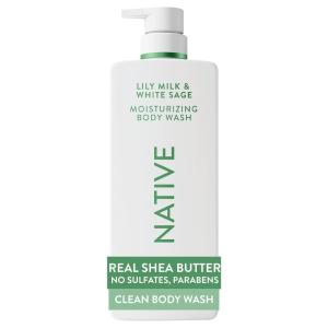 image:imageNative Moisturizing Body Wash Vanilla amp Cashmere 24Hour Hydration for Dry Skin Made with Real Shea Butter Sulfate amp Paraben Free 22 ozLily Milk  White Sage