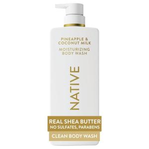 image:imageNative Moisturizing Body Wash Vanilla amp Cashmere 24Hour Hydration for Dry Skin Made with Real Shea Butter Sulfate amp Paraben Free 22 ozPineapple  Coconut Milk