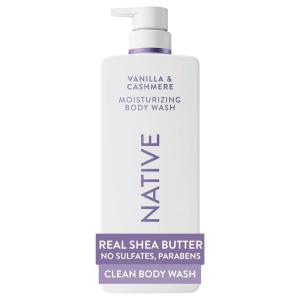 image:imageNative Moisturizing Body Wash Vanilla amp Cashmere 24Hour Hydration for Dry Skin Made with Real Shea Butter Sulfate amp Paraben Free 22 ozVanilla