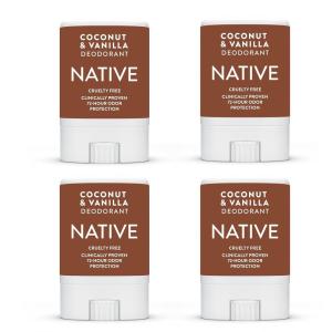 image:imageNative Deodorant Contains Naturally Derived Ingredients 72 Hour Odor Control  Deodorant for Women and Men Aluminum Free with Baking Soda Coconut Oil and Shea Butter  Mini Coco amp Vanilla 4Pk