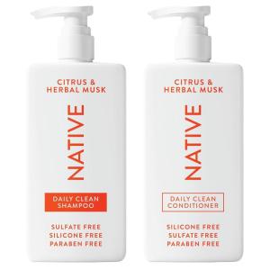 image:imageNative Ocean amp Timber Shampoo and Conditioner Contain Naturally Derived Ingredients  All Hair Types Color amp Treated Fine to Dry Damaged Sulfate amp Dye Free  2PackCitrus  Herbal Musk