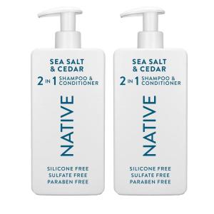 image:imageNative Sea Salt amp Cedar 2N1 Shampoo amp Conditioner Set 165 fl ozSea Salt  Cedar