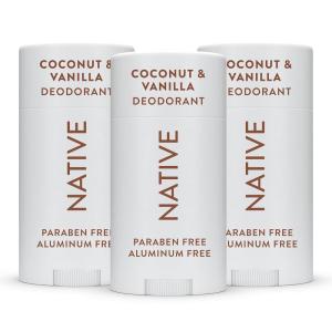 image:imageNative Deodorant Contains Naturally Derived Ingredients 72 Hour Odor Control Deodorant for Women and Men Aluminum Free Charcoal 265ozCoconut Vanilla  3 Pack
