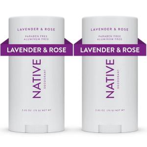 image:imageNative Deodorant Contains Naturally Derived Ingredients 72 Hour Odor Control Deodorant for Women and Men Aluminum Free Charcoal 265ozLavender  Rose  2 Pack