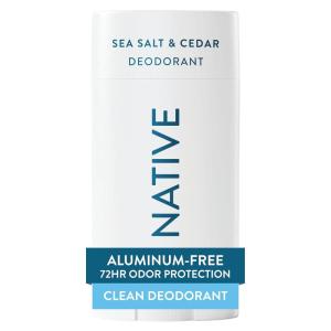 image:imageNative Deodorant Contains Naturally Derived Ingredients 72 Hour Odor Control Deodorant for Women and Men Aluminum Free Charcoal 265ozSea Salt  Cedar