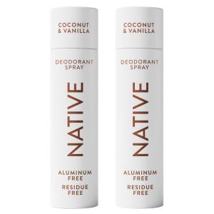 image:imageNative Deodorant amp Body Spray Coconut amp Vanilla TWIN PACK 72Hour Odor Protection for Underarms amp Body Aluminum Free Quick Drying 2x35 oz