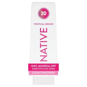 image:imageNative Mineral Sunscreen Lotion SPF 30 Vanilla Milk amp Shea Scent with 100 Mineral Zinc Oxide for Face amp Body Hawaii Compliant Vegan No White Cast  7 ozTropical Breeze