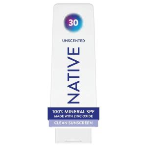 image:imageNative Mineral Sunscreen Lotion SPF 30 Vanilla Milk amp Shea Scent with 100 Mineral Zinc Oxide for Face amp Body Hawaii Compliant Vegan No White Cast  7 ozUnscented