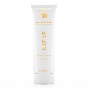 image:imageNative Sunscreen SPF 30 Zinc Oxide Dermatologist Tested Suitable for Sensitive Skin amp Hawaii Compliant 5 Ounces  Tropical Breeze Scent Sun Protection Lotion Lightweight amp SmoothCoconut  Pineapple  5 oz