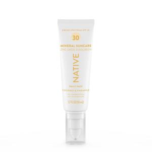 image:imageNative Sunscreen SPF 30 Zinc Oxide Dermatologist Tested Suitable for Sensitive Skin amp Hawaii Compliant 5 Ounces  Tropical Breeze Scent Sun Protection Lotion Lightweight amp SmoothCoconut  Pineapple  17 fl oz