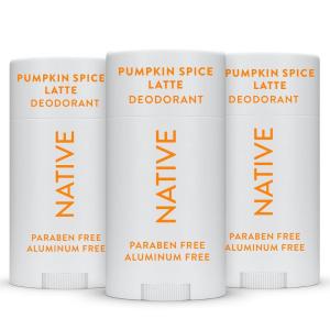 image:imageNative Deodorant Pumpkin Spice  72Hour Odor Control Aluminum Free Naturally Derived Ingredients Smooth Glide Formula  Vegan amp CrueltyFree  3 Pack
