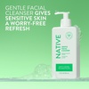 image:imageNative Gentle Facial Cleanser for Sensitive Skin Fragrance Free Sulfate Free with Vitamin B3 and Aloe Dermatologist Tested 125 FL OzGentle