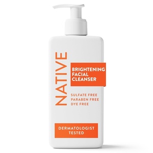 image:imageNative Gentle Facial Cleanser for Sensitive Skin Fragrance Free Sulfate Free with Vitamin B3 and Aloe Dermatologist Tested 125 FL OzBrightening